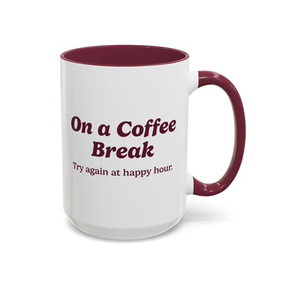 On a Coffee Break Mug - Burgundy